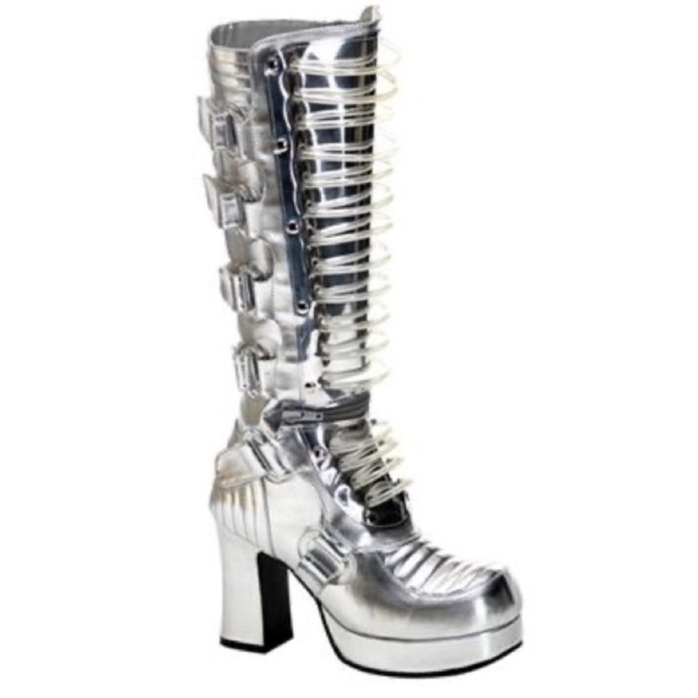 Discontinued Demonia Gothika Boots! Only worn once, faint scratches.